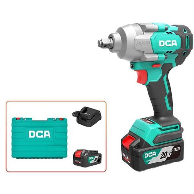 MÁY SIẾT BULONG KHÔNG CHỔI THAN DÙNG PIN 20V/5AH SẠC 4A DCA ADPB698DM - HÀNG CHÍNH HÃNG