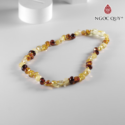 Vòng tay cho bé hổ phách 6mm - Ngọc Quý Gemstones