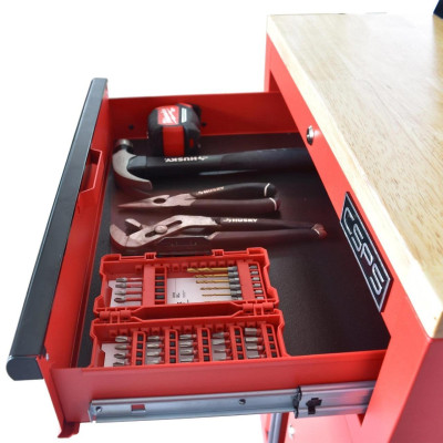 Tủ dụng cụ CSPS 61cm - 01 hộc kéo màu đỏ ván gỗ vách lưới