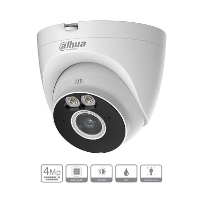 Camera IP Wifi Dome Full Color 4MP DAHUA DH-T4A-LED, Đàm thoại 2 chiều, Đèn LED 30m, Phát hiện chuyể - Hàng chính hãng