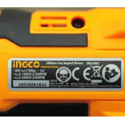 THÂN MÁY SIẾT VÍT 20V INGCO CIRLI2002 KHÔNG CHỔI THAN (KHÔNG PIN, KHÔNG SẠC)- HÀNG CHÍNH HÃNG