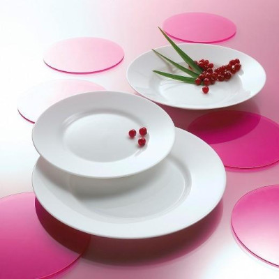 Bộ đĩa (dĩa) thủy tinh Luminarc Everyday 12 chi tiết EV12Q, dùng lò vi sóng, máy rửa bát