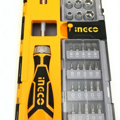 BỘ TUỐC NƠ VÍT ĐA NĂNG 33 CHI TIẾT INGCO HKSDB0338 - HÀNG CHÍNH HÃNG