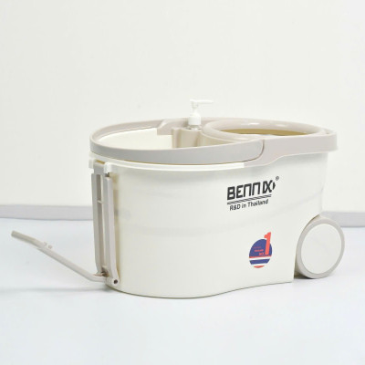 Bộ lau nhà cán Inox 304 Bennix Thái Lan BN-555WA xoay 360 có bánh xe lớn, bảo hành 12 tháng