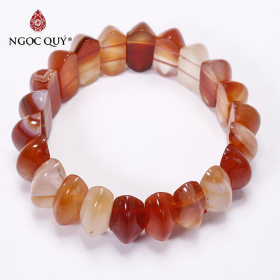 Vòng mã não đỏ nanh hổ mệnh hỏa thổ - Ngọc Qúy Gemstones