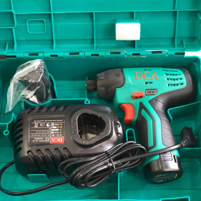 Máy khoan vặn vít dùng pin DCA ADPL02-8  12V (Kèm bút thử điện Kendo 20242) - Hàng chính hãng