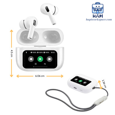 Tai nghe không dây hàng chính hãng WiWU Airbuds T22. Giảm tiếng ồn tốt, màn hình cảm ứng thao tác siêu tiện