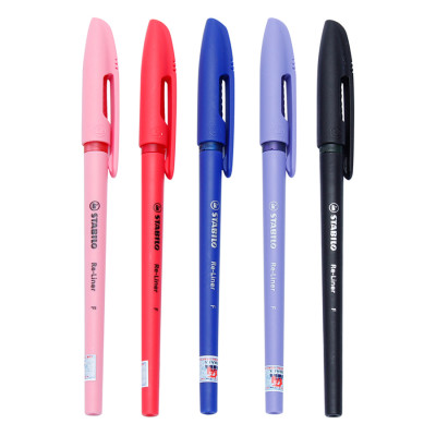 Combo Bút Bi Nắp F-Liner - Ngòi F - BP868F-C5 (BP868F-BU-BK-RD-PK-VL)