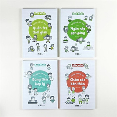 Bộ sách Tự lập từ tiểu học: Ngăn nắp-gọn gàng, Dùng tiền hợp lý, Quản trị thời gian, Chăm sóc bản thân ( Bộ 4 cuốn ) - Dùng tiền hợp lý
