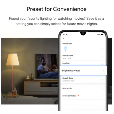 Bóng đèn thông minh TP-Link Tapo L510E - Bóng đèn ánh sáng vàng, điều chỉnh độ sáng và nhiệt màu từ xa qua app, điều khiển bằng giọng nói - Hàng chính hãng