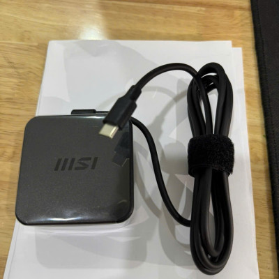 Sạc MSI 20V 3.25A 65W USB-C Charger for MSI Prestige 13 EVO Type C Adapter hàng nhập khẩu kèm dây nguồn