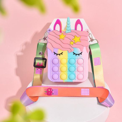 Túi Đeo Pop It Hình Kỳ Lân Xinh Xắn Cho Bé