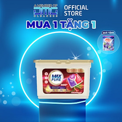 1 Hộp Viên Giặt Maxpure Hương Đắm Say 30v tặng vỉ viên treo bồn cầu Evershine hương Lavender