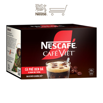 [Tặng Bộ hộp đựng và 2 ly NESCAFE] Combo 2 Hộp Cà phê đen hòa tan NESCAFE CAFÉ VIỆT (Hộp 15 gói x 16g)