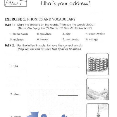 Vở Ôn Tập Hè Tiếng Anh 5