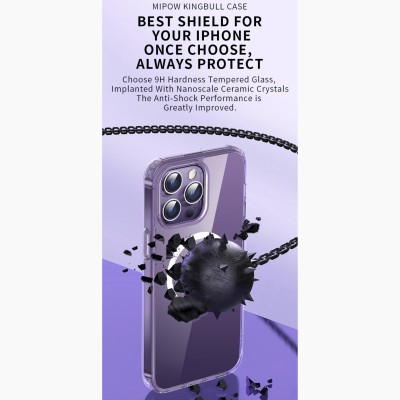 Ốp Lưng Trong Suốt Hỗ Trợ Sạc Từ Tính (MAG.SAFE) Dành Cho iPhone 15 Pro Max / 15 Pro / 15 Plus / 15, MIPOW TRANSPARENT - HÀNG CHÍNH HÃNG