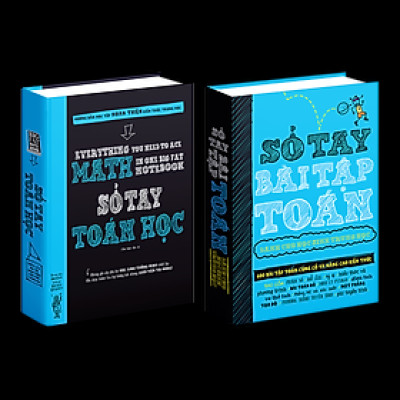 Combo sách Sổ tay toán học, Sổ tay bài tập toán ( bộ 2 cuốn ), sách tham khảo toán học lớp 4 đến lớp 9 - Hiệu sách Genbooks, bìa cứng in màu