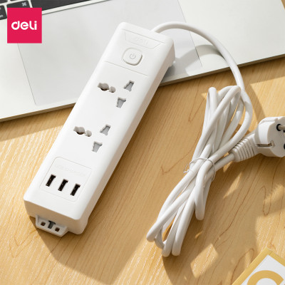Ổ Cắm Điện Đa Năng Kèm Cổng USB Có Công Tắc Chống Giật Chống Cháy Chất Lượng Cao Deli - Hàng Chính Hãng - ET407 408