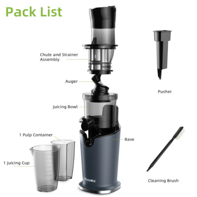 Máy ép trái cây tốc độ chậm Biolomix SJ-017,  chất liệu vỏ nhựa Tritan an toàn, dễ vệ sinh- Hàng chính hãng