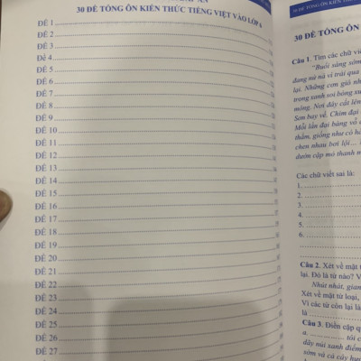 30 Đề tổng ôn kiến thức Tiếng Việt vào Lớp 6