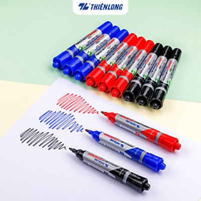 Combo 5/10/20 Bút lông dầu 2 đầu bút Thiên Long PM-09, mực đạt tiêu chuẩn Châu Âu, bám dính tốt trên nhiều vật liệu