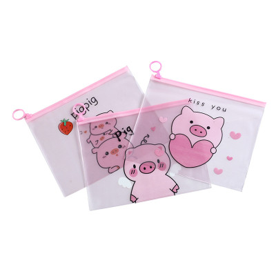 Túi zip đựng bút bóp viết heo hồng cute pig pig nhiều mẫu