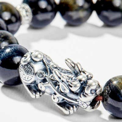 Vòng tay đá thiên nhiên phối tỳ hưu bạc - Ngọc Quý Gemstones