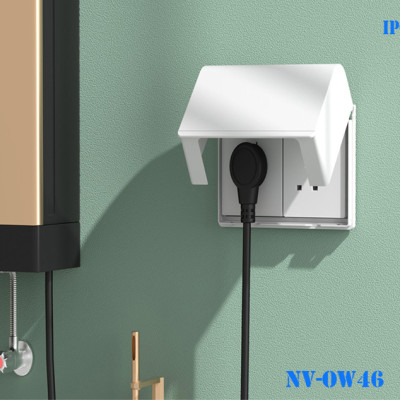 Hộp điện ngoài trời chống nước IP66 Novalink NV-OW46 - 2 ổ cắm đa năng, có công tắc riêng. Hàng nhập khẩu chính hãng