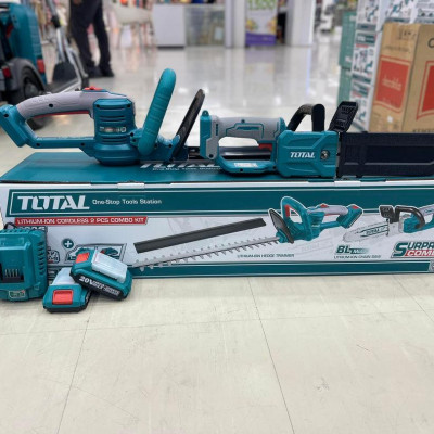 BỘ COMBO MÁY CƯA XÍCH TGSLI20851 & MÁY CẮT HÀNG RÀO THTLI20018(2 pin 20V/2.0Ah+ sạc) TOTAL TOSLI23044 - HÀNG CHÍNH HÃNG