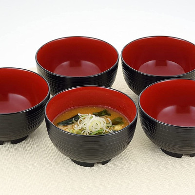 Bát nhựa tròn cao cấp Sensuji Black Ø113mm - Hàng Nội Địa Nhật Bản