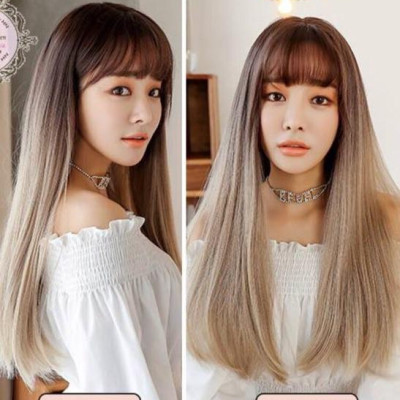 Tóc giả omber thẳng cao cấp- tặng lưới chùm tóc