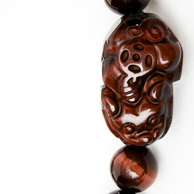 Vòng tay đá mắt hổ phối tỳ hưu đá - Ngọc Quý Gemstones