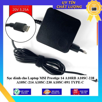 Sạc dùng cho Laptop MSI Prestige 14 A10RB A10SC-238 A10SC-214 A10SC-230 A10SC-091 TYPE-C - Hàng Nhập Khẩu New Seal