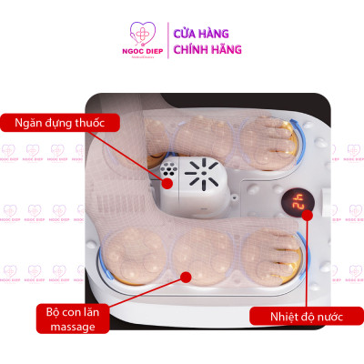 Máy massage chân tự động cao cấp gấp gọn OROMI ORM-KW275C - Bồn ngâm chân mát-xa điều khiểu từ xa