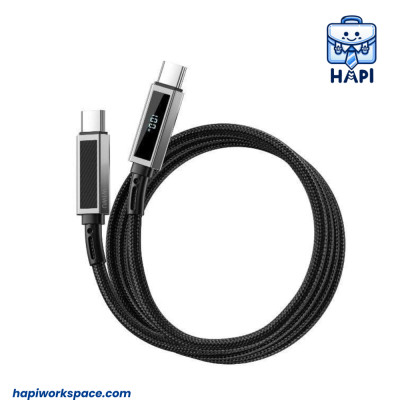 Cáp sạc hàng chính hãng WiWU Aramid Fiber Warriors Type-C to Type-C Wi-C079 lớp bảo vệ aramid siêu bền, đầu hợp kim chống gỉ