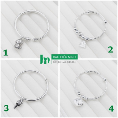 Vòng Tay Lắc Chân Bạc Ta Cho Bé Mix Charm BẠC HIỂU MINH LTE559