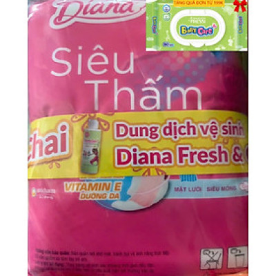 Lốc 6 Gói Băng vệ sinh Diana siêu thấm siêu mỏng cánh 23cm (8 miếng) - Date luôn mới