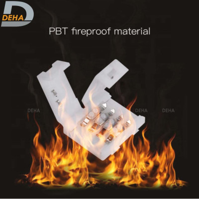 Đầu nối thẳng 4 chân cho led dây dán 5050 RGB đổi màu connector 4P pin 10 mm  trang trí dán tường thạch cao, cây máy tính, màn hình, ti vi, TV, Gaming, Tiktok dán tường, chống nước bền đẹp- Chính hãng DEHA