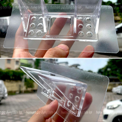 Móc Tam Giác Đôi Đỡ Kệ Gỗ Lớn Kê Giá Chia Ngăn Tủ Quần Áo Vách Nhựa Bếp Ke Góc L Dán Tường Siêu Dính