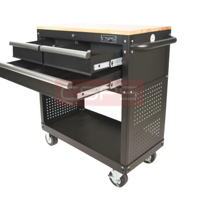 Tủ dụng cụ CSPS 91cm - 03 hộc kéo màu đen mờ