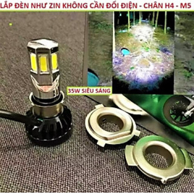 BÓNG ĐÈN PHA LED 6 TIM SIÊU SÁNG LẮP XE MÁY ÔTÔ MẪU MỚI