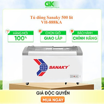 TỦ ĐÔNG TRƯNG BÀY KEM SANAKY 500 LÍT VH-888KA NHÔM (R290A) (HÀNG CHÍNH HÃNG) (CHỈ GIAO HCM)