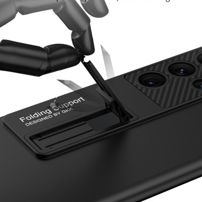 Ốp lưng chống sốc kiêm giá đỡ cho Samsung Galaxy S24 Ultra hiệu Likgus Ultra-Thin Bracket Shell chống sốc cực tốt, chất liệu cao cấp, kiêm giá đỡ cho điện thoại - Hàng nhập khẩu