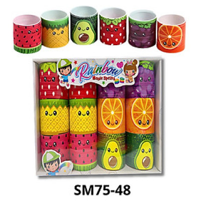RAINBOW SPRING - SM75-48 Lò xo cầu vồng hình trái cây (KT 7.5x7.5x6.5cm)