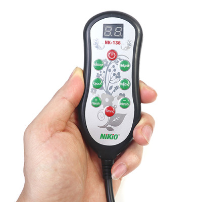 Máy (Gối) Massage Đấm Bóp Cổ Vai Gáy Nikio NK-136AC - Con Lăn 3D Xoa Bóp Chuyên Sâu Kết Hợp Hồng Ngoại Trị Liệu Đau Mỏi Cổ, Hỗ Trợ Mát Xa Lưng