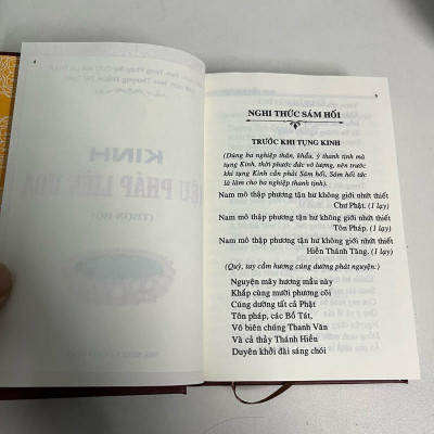 Sách - Kinh Diệu Pháp Liên Hoa - Bìa Cứng Bọc Plastic, Khổ A6