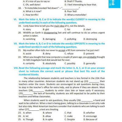 Đột Phá Điểm 9+ Tiếng Anh - Bộ Đề Thi Tiếng Anh Vào Lớp 10 - Có Đáp Án