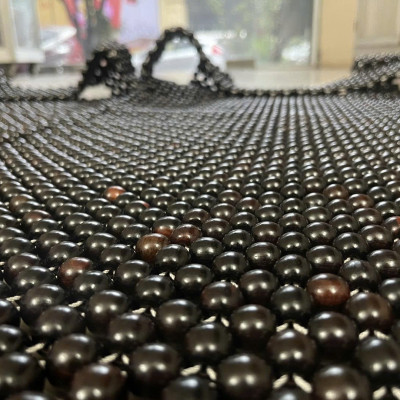 Chiếu Hạt Gỗ Cẩm Lai Cao Cấp - Kích Thước 2,2mx2m hạt 1.2cm ( video , hình thật )