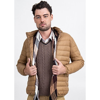 Áo Jacket nam Novelty 03 lớp lông vũ màu nâu NJKMMTMNLR1805254