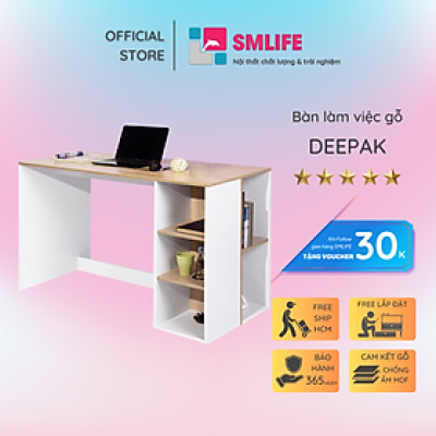 Bàn vi tính nhỏ bằng gỗ công nghiệp SMLIFE Deepak